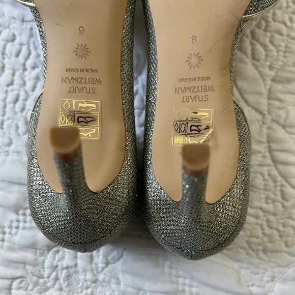 STUART WEITZMAN Avenue Metallic Pump Size 8 - Picture 6 of 10